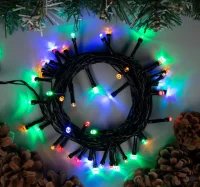 Гирлянда НИТЬ ECO. IP20, 5 м, Н.Т. LED-50-220V, 8 режимов, МУЛЬТИ арт. 3556763 Разноцветный - фото