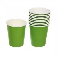 Стакан бумажный 250мл для горячего зеленый (однотон.) 50шт, арт. 00000001205/100207 Зеленый - фото