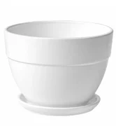 Керамический горшок Айвори V3,8 D22 Овал борт, арт. 004760 Айвори - фото