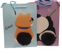 Пакет подарочный бумажный с ручками 18*23*10 Люкс, арт. L351  - фото