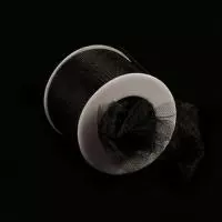 Фатин средней жесткости в шпульках,100% нейлон, арт.TBY.C шир. 50мм цв.19 черный уп.22.86м Черный - фото