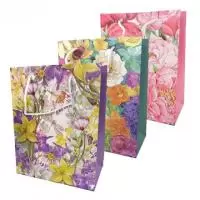 Пакет Люкс цветы 26x32x12, арт. L803  - фото