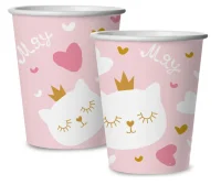 Стаканы (250 мл) Котенок Принцесса, 6 шт, арт. 77433 Розовый - фото
