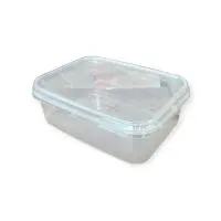 Комплект Банка 0,28/91 прямоуг  прозр  + крышка 120*90 Прозрачный - фото