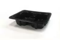 ТЦ50шт Контейнер 190*144*50 2-секц черный (480) 12798 Черный - фото