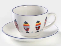 Чайная пара фарфоровая Доляна «Емеля», чашка 250 мл, блюдце d=15 см 4826258 (36)  - фото