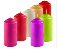 Свеча столбик 120*56 цвет в ассортименте арт. С-00-25  - фото