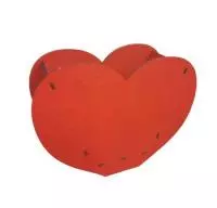 Ящик для цветов "Сердце" красный, Я043к Красный - фото