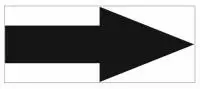 Наклейка "Стрелка 100*250мм" код18  - фото