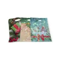 Сумка-пакет 40*31 с прорубной ручкой НОВЫЙ ГОД ламинир 1/50 Разноцветный - фото