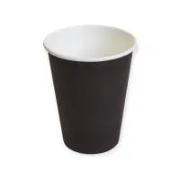 Стакан бум. 450мл  д/гор Черный 1/50 К (20) HF162 +Р д/ст D90 Черный - фото