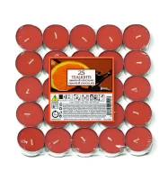 Свеча чайная арома 25 шт - Апельсин и Шоколад, Orange&Chocolate, 021939DSE, Италия Коричневый - фото