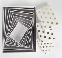 Коробка Золотой горох, Белый, Металлик, 19*13,5*6 см Белый - фото