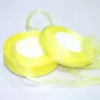 Лента тканная органза Желтый 25мм*50Y, арт. F014-41/1015-25  - фото