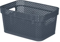 Корзина для хранения Keeplex Ajur с ручками 5л 27,1х18,3х13,7см космический серый, KL411210026 (12) Серый - фото