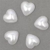 Полужемчужины MAGIC 4 HOBBY перламутр в форме сердца 12*12мм цв. 41 уп. 20г.  - фото
