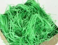 Наполнитель для коробок бумажный №24, Зеленый 100гр в упаковке, арт. Н0758-24 Изумрудный - фото