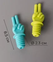 Пробка силиконовая для вина Pozitiv, 2 шт, арт. AT-K276 ATMOSPHERE Разноцветный - фото