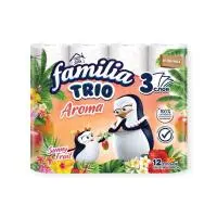 Туалетная бумага Фамилия Трио Солнечный Фрукт 3сл 12рул целлюлоза Белый - фото