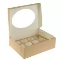 ТЦ25штКоробка карт  д/мафиннов 12 шт ECO MUF 12 250*330*100 (25/100) Коричневый - фото