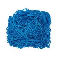 Наполнитель для коробок бумажный волна, Синий 50гр в упаковке, арт. С07 Синий - фото