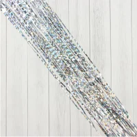 Дождик "Мерцание полос" 9х150 см, серебро 10480466 Серебро - фото