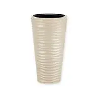 Кашпо ДЮНА  D340мм H 630мм 42л со вставкой  Кремовый М 3402 (1) Кремовый - фото