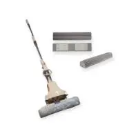 Комплект: Швабра отжимная "Бабочка"+2 насадки д/швабры Серый - фото