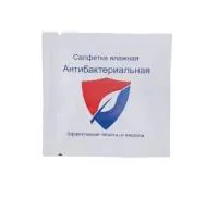 Салфетка влажная "Антибактериальная" 60*60 1/1000 Белый - фото