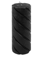 Свеча столбик рустик 70/190 черный, арт. 83518005  - фото