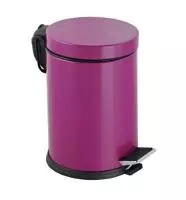 Ведро для мусора 3л с педалью фуксия из коррозийно стойкой стали 811F Фуксия - фото