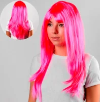 Карнавальный парик "Красотка", цвет розовый 2500201 Розовый - фото