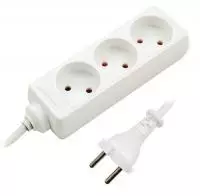 Удлинитель СТАРТ S 3*1 3р 1,5м без заземления, 2*0,75мм2, 2200 В,белый (20) Белый - фото