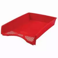 Лоток д/бумаг STAFF, горизонт., красный 237272 Красный - фото