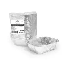 Форма алюм.,прямоуг, G-край, 250мл, 125*98*35мм 1/50 (24), 402-727 Серебро - фото