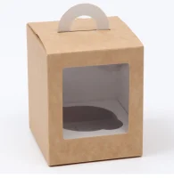 Упаковка под один капкейк, крафт, 9,2 х 9,2 х 11,1 см арт. 7521016 Коричневый - фото