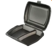 Меню- бокс  2 -секц.1/100 LB-2 Р ЧЕРНЫЙ 247*204*62,вес 10гр Черный - фото