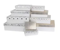 Коробка Белая Классика, Белый/Золото/Серебро, Металлик 37*27*11 см Белый - фото