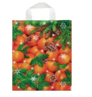 ТЦ25штСумка-пакет 35*28 петл.ручка Нов.год Разноцветный - фото