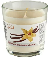 Свеча ароматическая в стакане Ваниль, 80*80, С-01-17 Бежевый - фото