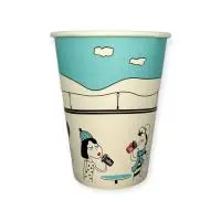 Стакан бумажный 350мл для горячего Встреча D90 50шт Разноцветный - фото