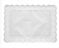 Салф. кружев. прямоуг. 35см*27см 1/10 Белый - фото