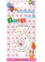 Свеча "Цифра 3" DV-H-1112-3 (12) Darvish Микс - фото