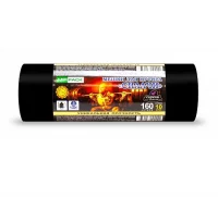 Мешки д/мусора ПВД "Силачи" 90*130 160л, черные в рул. 10шт, 40мкм (10), sil1608110 Черный - фото