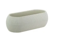 Кашпо ПИКАНТО овальное 1,3л Белый ротанг, арт. М 3210 Белый - фото