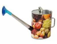 Лейка огородная декоративная 10л оцинкованная  - фото