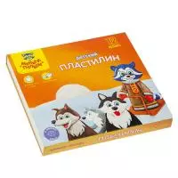 Пластилин Мульти-Пульти "Енот на Аляске", 12 цветов, 180г, со стеком, картон, 236489  - фото