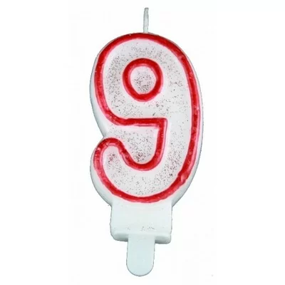 Свеча цифра 9(62-49. 62-09)  - фото