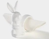 Кольцо для салфеток Доляна «Зайка», 9,1×4,3×10,5 см, цвет белый 5287710  - фото