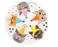 Тарелки (7''/18 см) Котики, 6 шт, арт. 77298  - фото